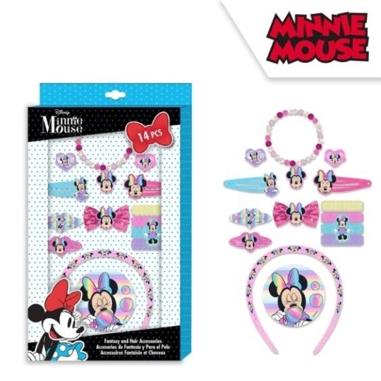 Kids Euroswan Súprava do vlasov, 14 kusov, Minnie Mouse