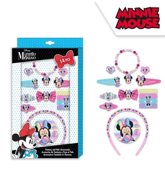Kids Euroswan Súprava do vlasov, 14 kusov, Minnie Mouse