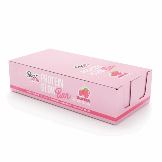 Protein GlowBar – BeastPink jahoda 25 x 40 g