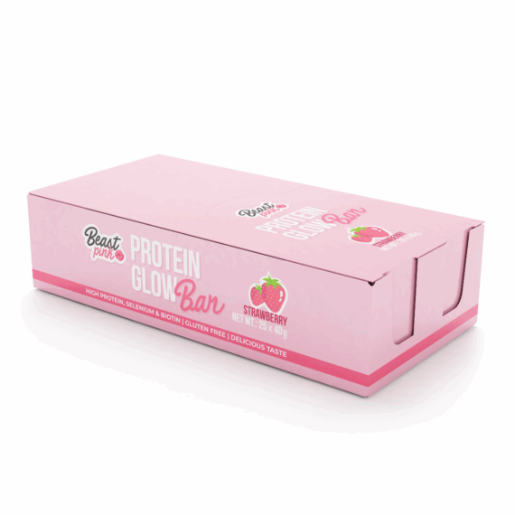 Protein GlowBar – BeastPink jahoda 25 x 40 g