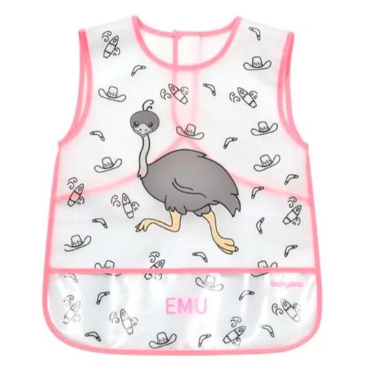 BABYONO Podbradník umývateľný Emu 24m+, 33×40 cm