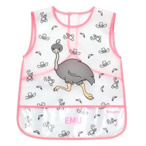 BABYONO Podbradník umývateľný Emu 24m+, 33×40 cm