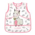 BABYONO Podbradník umývateľný ružový 12m+, 30×35 cm