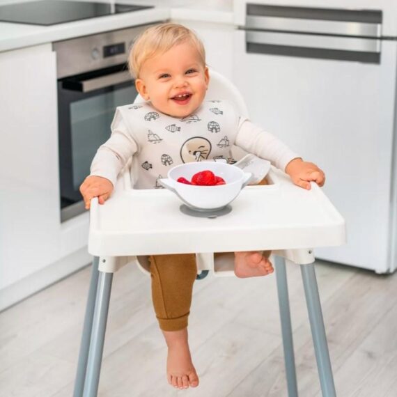 BABYONO Podbradník umývateľný Tuleň 24m+, 33×40 cm