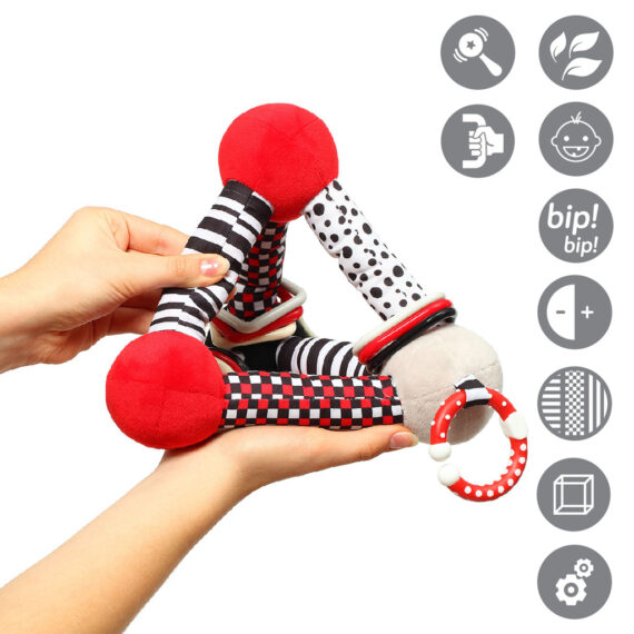 BABYONO Hračka edukačná plyšová Tiny Yoga Triangle C – More Collection