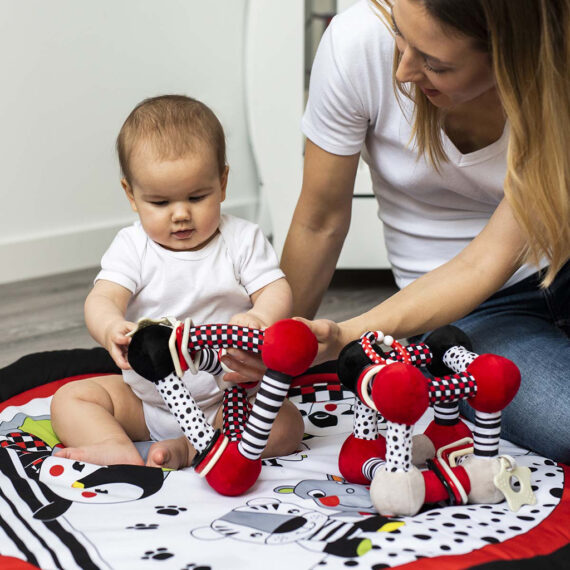 BABYONO Hračka edukačná plyšová Tiny Yoga Triangle C – More Collection