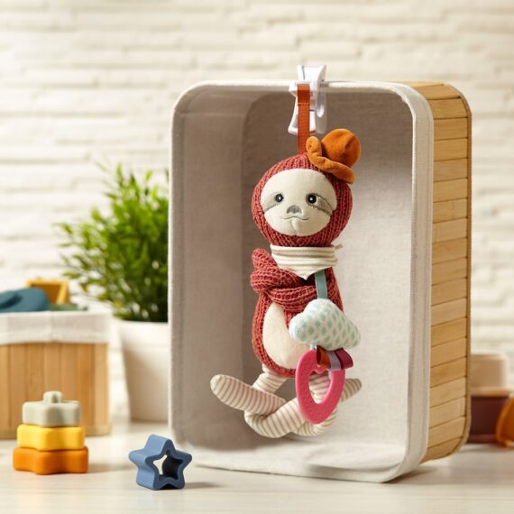 BABYONO Hračka edukačná závesná s hryzačkou leňochod Leon 0m+