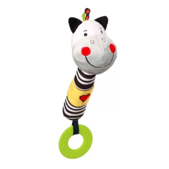 BABYONO Hračka pískacia s hryzačkou C-MORE zebra Zack