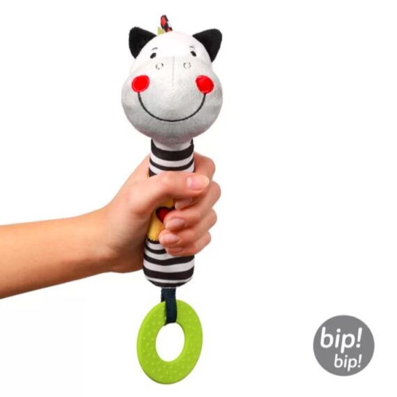 BABYONO Hračka pískacia s hryzačkou C-MORE zebra Zack