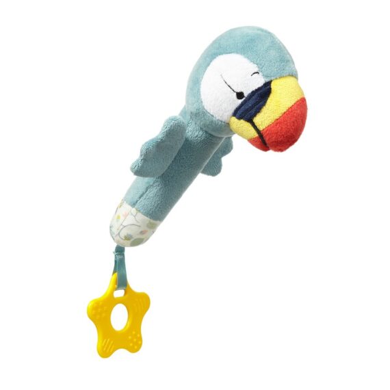 BABYONO Hračka pískacia s hryzačkou tukan Titi, 3m+
