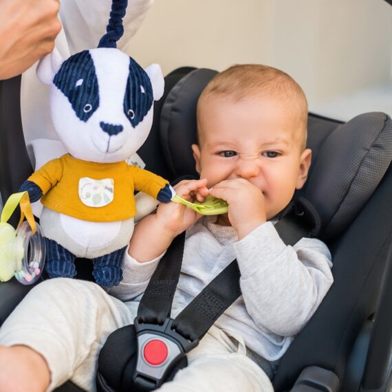 BABYONO Hračka závesná edukačná jazvec Edmund, 0m+