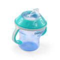 BABYONO Hrnček netečúci s mäkkým náustkom Natural Nursing 180 ml tyrkysová