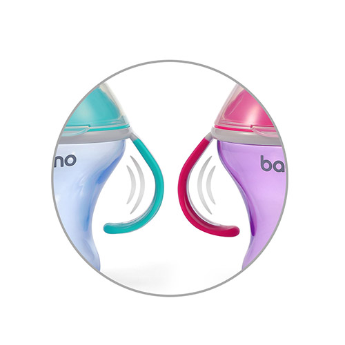 BABYONO Hrnček netečúci s mäkkým náustkom Natural Nursing 180 ml tyrkysová