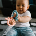 BABYONO Hryzačka silikónová Octopus modrá
