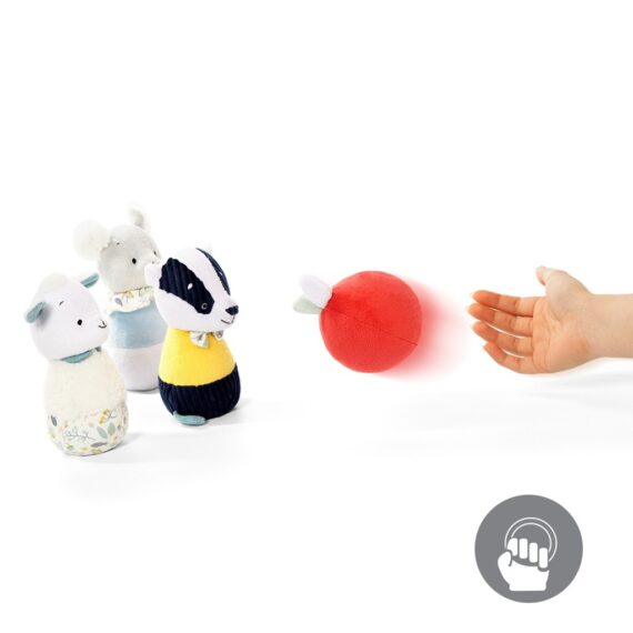 BABYONO Kolky plyšove jazvec Edmund set 4 ks, 3m+