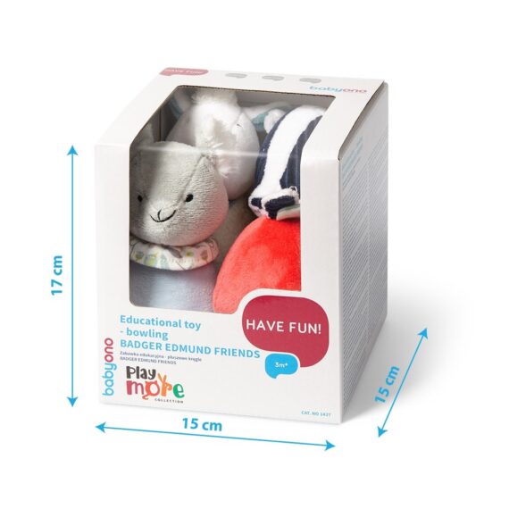 BABYONO Kolky plyšove jazvec Edmund set 4 ks, 3m+