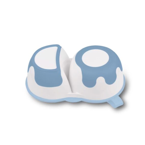 BABYONO Miska 2v1 uzatvárateľná, s lyžičkou 200+150 ml modrá 6m+