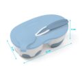 BABYONO Miska 2v1 uzatvárateľná, s lyžičkou 200+150 ml modrá 6m+
