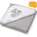 BABYONO Osuška s kapucňou Bamboo šedá 76×76 cm