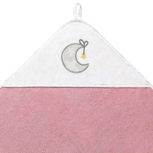 BABYONO Osuška s kapucňou froté 85x85cm ružová