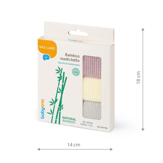 BABYONO Uteráčiky bambusové multifunkčné 3ks, 25×25 cm