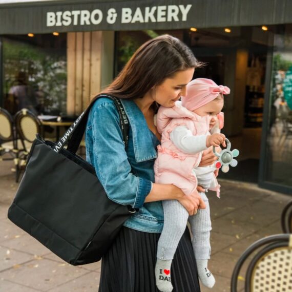 BABYONO Taška prebaľovacia Best Time Ever čierna