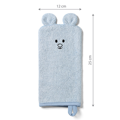 BABYONO Žinka na umývanie bambusová – blue 25×12 cm