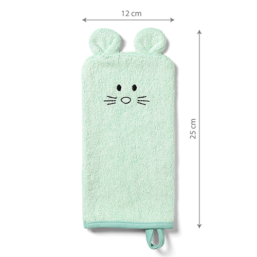 BABYONO Žinka na umývanie bambusová – green 25×12 cm