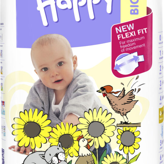 BELLA HAPPY Plienky jednorazové 4+ Maxi+ (9-20 kg) 62 ks – BIG PACK