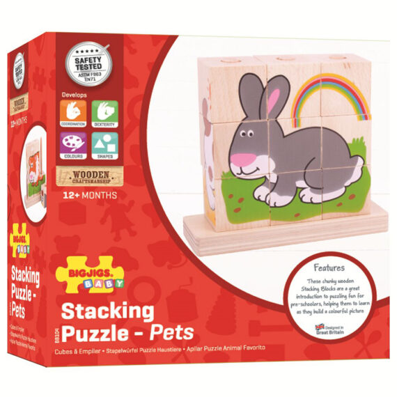 BIGJIGS BABY Kocky nasadzovacie zvieratká