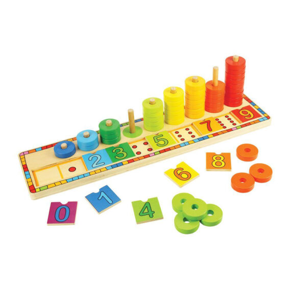 BIGJIGS TOYS Doska nasadzovania s číslami
