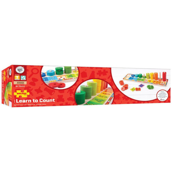 BIGJIGS TOYS Doska nasadzovania s číslami