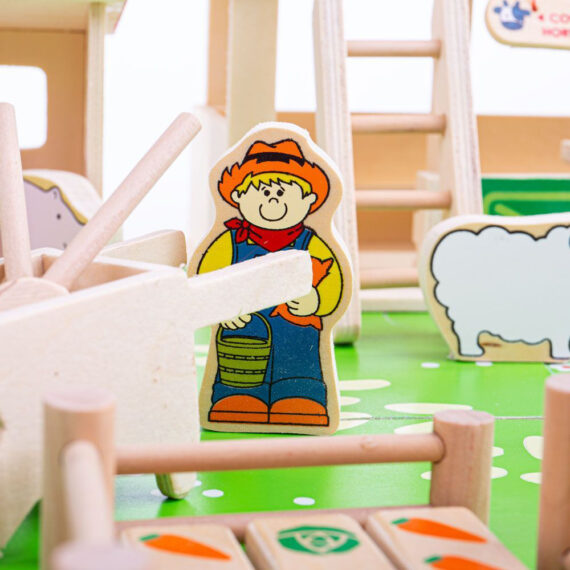 BIGJIGS TOYS Farma dlhá drevená