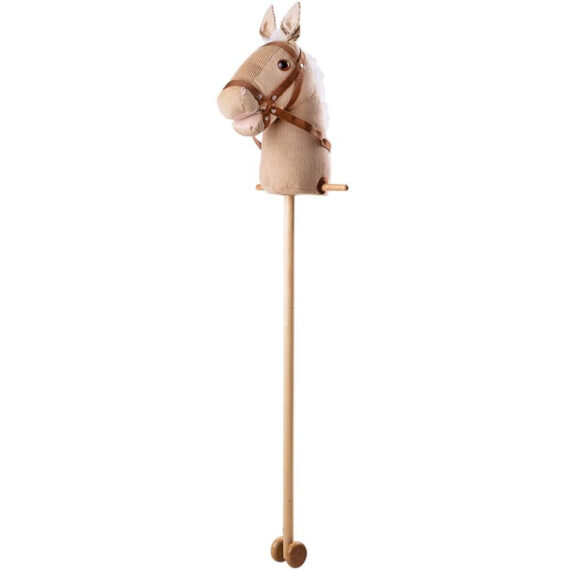 BIGJIGS TOYS Kôň menčestrový na tyči