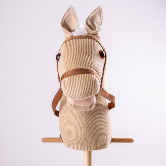 BIGJIGS TOYS Kôň menčestrový na tyči