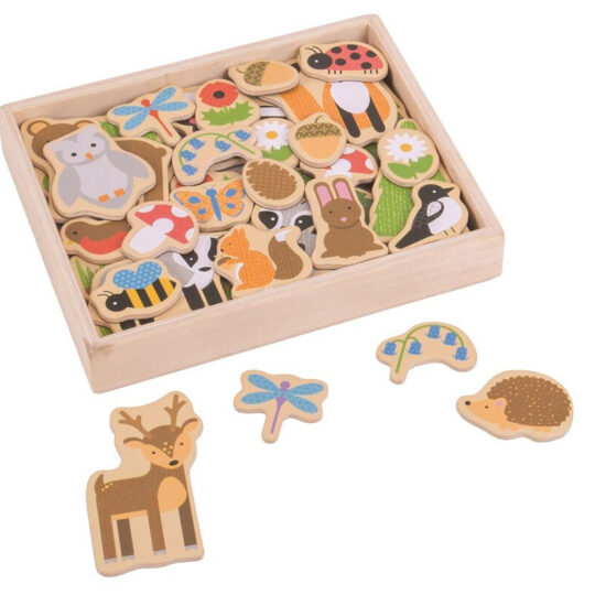 BIGJIGS TOYS Magnetky lesné zvieratká