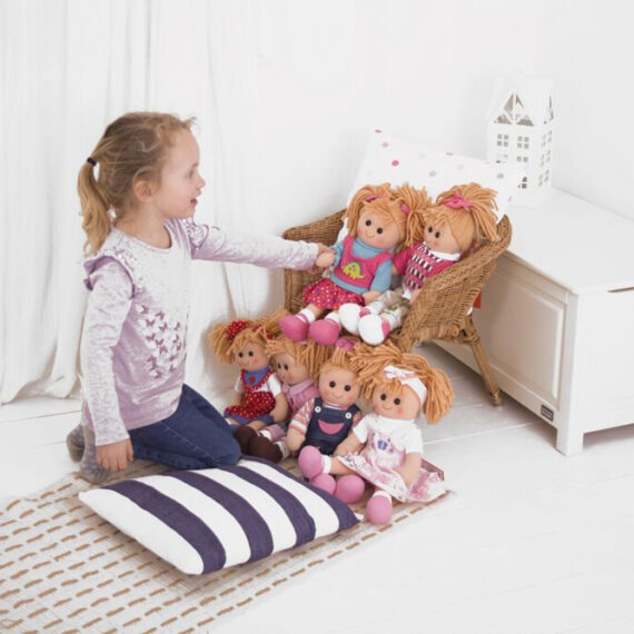 BIGJIGS TOYS Bábika látková Poppy 28 cm