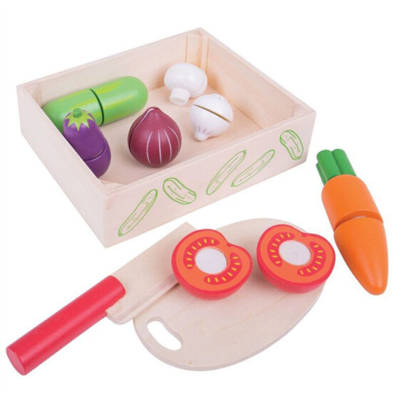 BIGJIGS TOYS Zelenina krájacia v krabičke