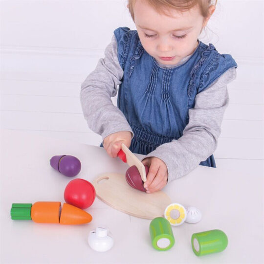 BIGJIGS TOYS Zelenina krájacia v krabičke