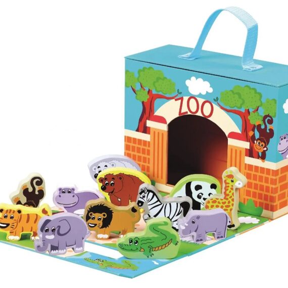 BINO Cestovný kufrík so zvieratkami ZOO