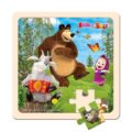 BINO Máša a medveď puzzle s kozlíkom 20×20 cm