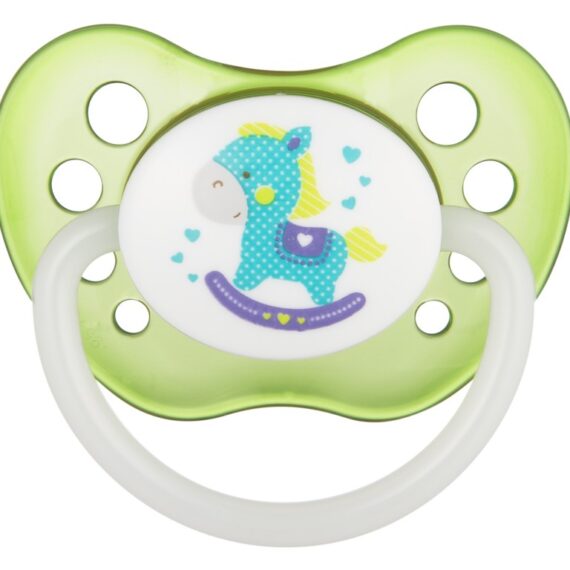 CANPOL BABIES Cumlík kaučukový anatomický 0-6m TOYS – zelená