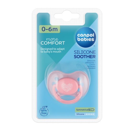 CANPOL BABIES Dudlík sil. symetrický 0-6m Pastels ružová