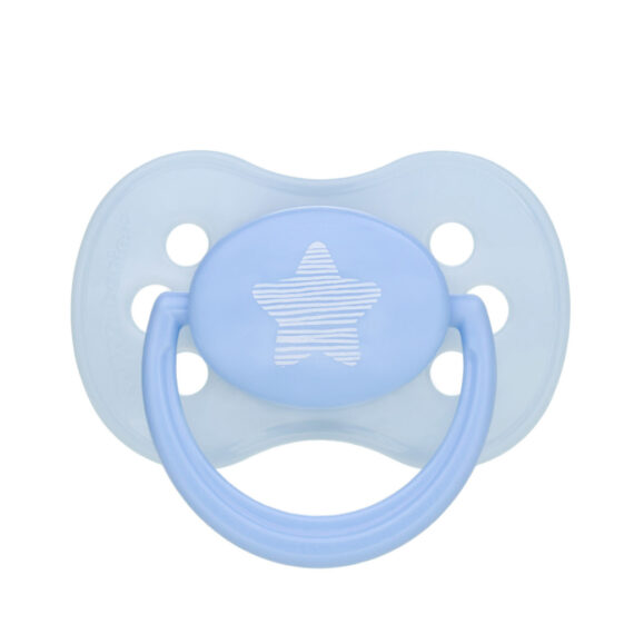 CANPOL BABIES Cumlík silikón symetrický 6-18m Pastels – modrá