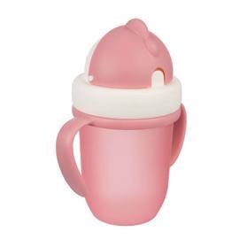 CANPOL BABIES Hrnček so silikónovou slamkou 210 ml Matt ružový
