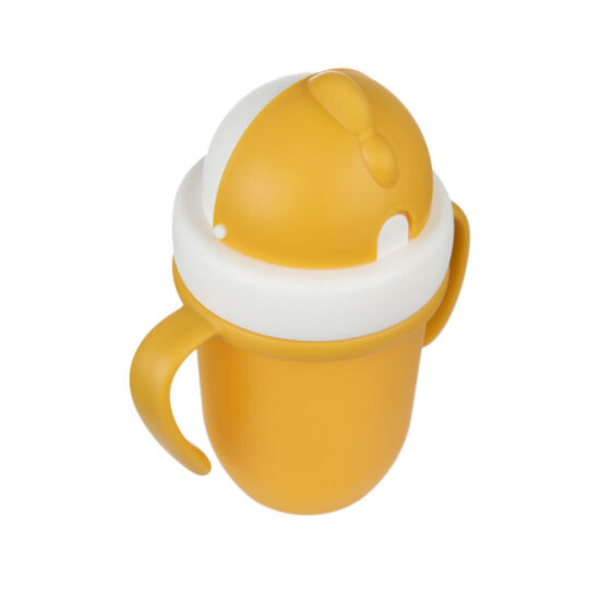 CANPOL BABIES Hrnček so silikónovou slamkou 210 ml Matt žltý