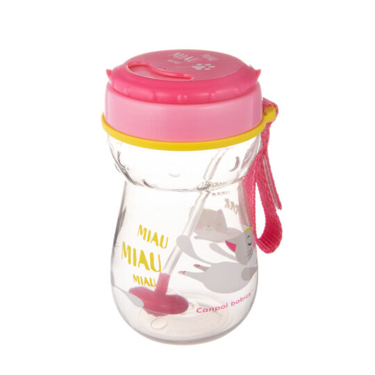 CANPOL BABIES Hrnček športový so slamkou a závažím 350ml