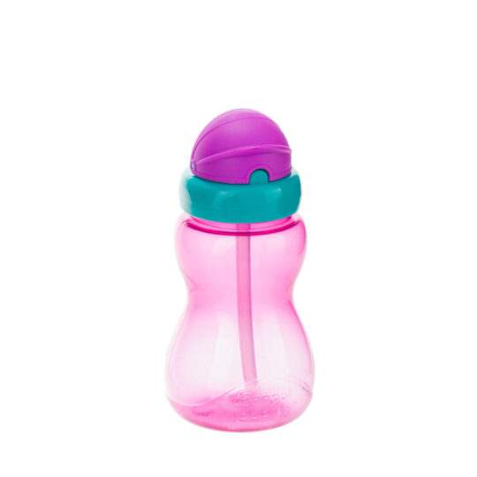CANPOL BABIES Fľaša športová so slamkou malá 270ml – ružová
