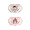 CANPOL BABIES Set symetrických silikónových cumlíkov 0-6m Bonjour Paris ružový