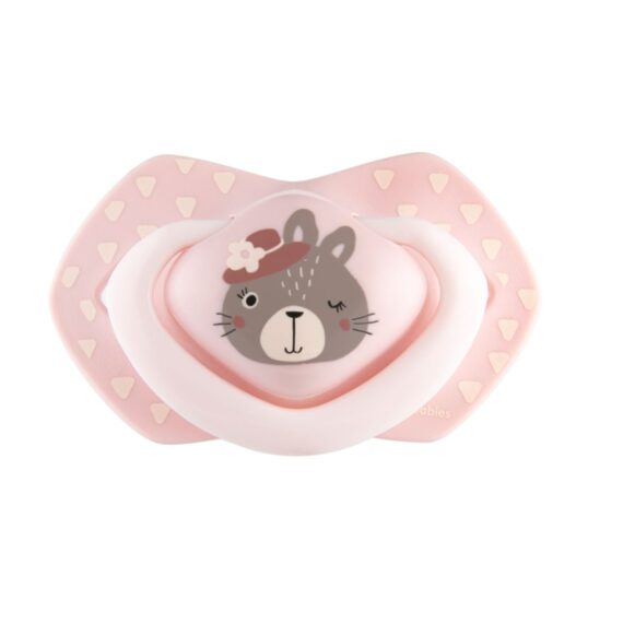 CANPOL BABIES Set symetrických silikónových cumlíkov 0-6m Bonjour Paris ružový